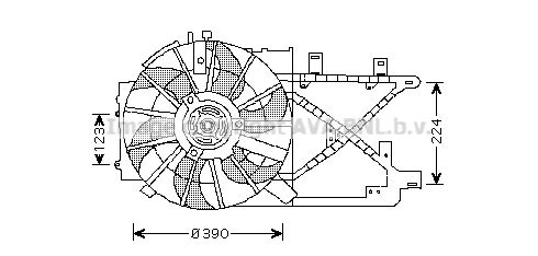 AVA QUALITY COOLING Ventilaator,mootorijahutus OL7516